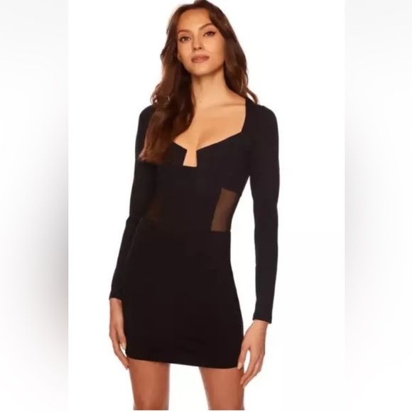 Susana Monaco Long Sleeve Body Con Mini - Picture 1 of 7